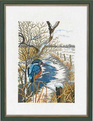 Produktbild von Eva Rosenstand Kreuzstich Set "Eisvogel", Zählmuster, 30x40cm