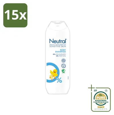 Obrázok produktu pre 15 kusov šampónu pre bábätká – pre citlivú pokožku – bez parfumácie – 250 ml – balenie