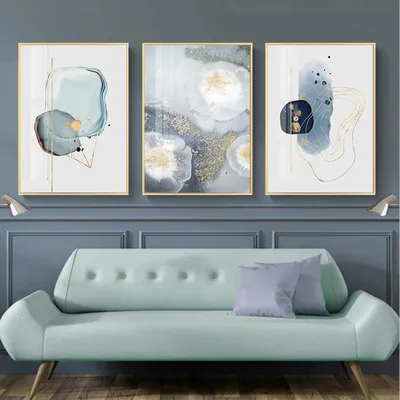 Produktbild von TPFLiving Kunstdruck LW-402 (OHNE RAHMEN) Poster - Leinwand - Wandbild - Hochauflösender Giclée-Druck, langlebig und hochwertig - Abstrakte Formen - Wanddeko Wohnzimmer -  - Größe: 60x80cm