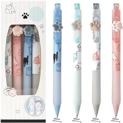 Productafbeelding van Cat monster award - Set van 4 - Klikbalpen - Exclusieve 3D-designcollectie