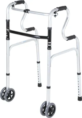 Immagine prodotto di Yakimz rollator deambulatore pieghevole, leggero, in alluminio fino a 180 kg, regolabile in altezza