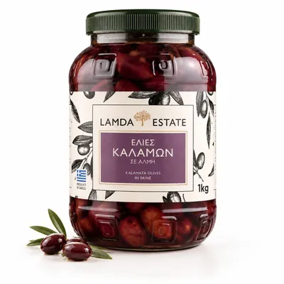 Produktbild von Lamda Estate - Kalamata Oliven schwarz (Jumbo) 1Kg