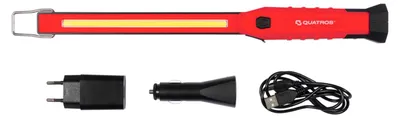 Immagine prodotto di Lampada portatile ricaricabile LED COB 3w magnetico carrozzeria, lampada torcia lavoro calamita portatile ricaricabile slim, Quatros
