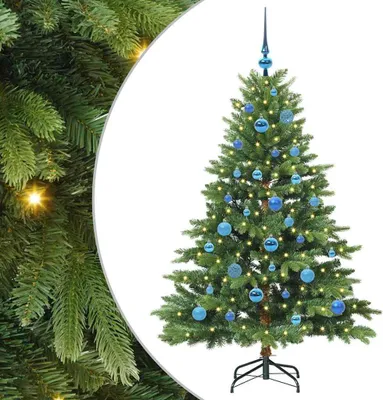 Image de vidaXL Arbre de Noël artificiel avec 150 LEDs Vert 150 cm PE et PVC