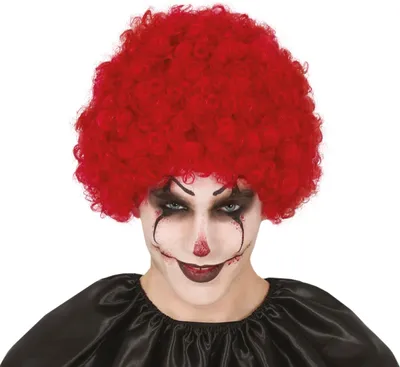 Immagine prodotto di Clown Halloween parrucca rossa costume corto riccio festa acconciatura divertente evento carnevale tema, colore: Rosso