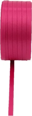 Produktbild von Satin Schmuckband Vipke, pink, 50m, 6mm - Doppel-Satinband