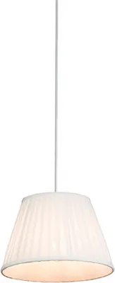 Zdjęcie produktu dla QAZQA – Retro Retro Lampa wisząca I Lampa wisząca I Lampa wisząca Kremowa 25 cm – Plisowana I Salon I Sypialnia – Tekstylna Okrągła – Pasuje do żarówek LED E27