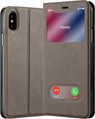 Produktbild von Cadorabo Schutzhülle für Apple iPhone XS MAX Hülle in Braun Handyhülle Book Case Cover Etui