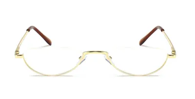 Produktbild von Herren Damen Lesebrille Halbmondform Leser Gold +1,0
