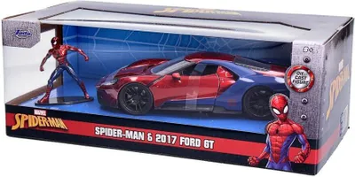 Produktbild von Jada Toys Spider Man & Ford GT, Blau, Rot, Auto, Metall, Kunststoff, 3 Jahr(e), Junge, Spider Man