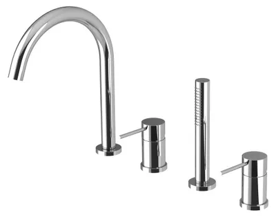 Produktbild von Sapho ULTRAMIX 4-Loch Wannenarmatur am Wannenrand, Chrom