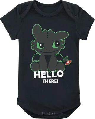 Produktbild von Drachenzähmen leicht gemacht Body Uni Ohnezahn - Hello There! schwarz 62/68