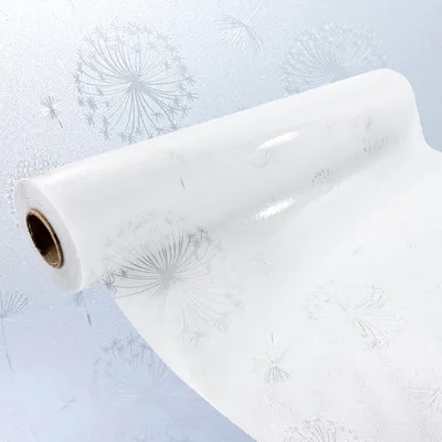 Produktbild von Selbsthaftend Fensterfolie 45x100 cm - Löwenzahn - Statische Sichtschutzfolie ohne Kleber aus PVC - Selbsthaftende Glasfolie für Lichtdurchlass und Privatsphäre - Fensterfolie statisch haftend