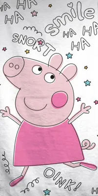 Zdjęcie produktu dla Ręcznik kąpielowy Peppa Pig Smile 70 x 140 cm bawełna