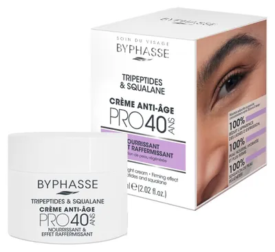 Zdjęcie produktu dla Byphasse, Anti Age PRO40, krem ujędrniający i napinający, do twarzy, 60 ml