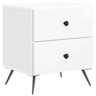 Zdjęcie produktu dla Szafka Nocna z szufladą Biały wysoki połysk 43 x 34,5 x 47,5 cm