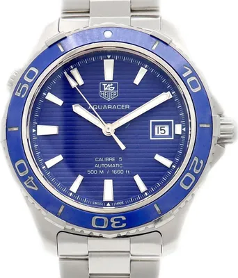 Zdjęcie produktu dla Tag Heuer Aquaracer zegarek męski srebrno-niebieski WAK2111.BA0830