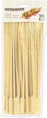 Image de Fackelmann Fingerfood-Sticks 25 cm ASIA LINE, brochettes en bois de bambou, brochettes robustes en bois naturel (couleur : marron), quantité : 50 pièces