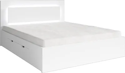 Produktbild von Doppelbett mit Schubladen 180x200 DUITAMA - weiß + GRATIS LED-Beleuchtung