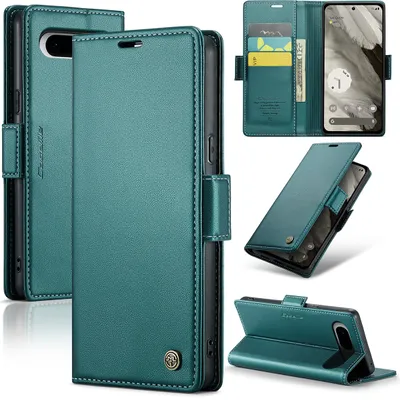 Produktbild von Google Pixel 8 Hülle, Leder Brieftasche Kartenfach Schutzhülle mit Standfunktion für Google Pixel 8 Grün
