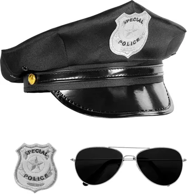 Immagine prodotto di SET POLIZISTA (cappello, occhiali, distintivo)