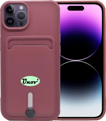 Produktbild von Hülle für Apple iPhone 14 Pro Max 6,7" Silikon Burgunderrot + Kartenfach