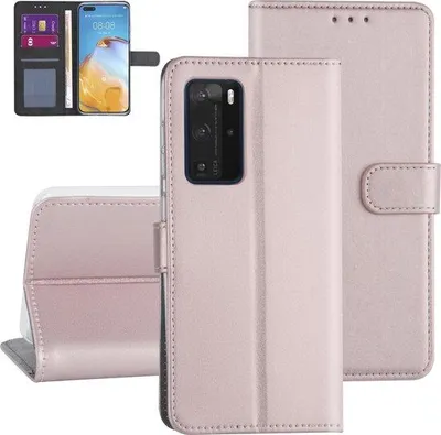 Immagine prodotto di Custodia per Huawei P40 Pro - Oro rosa - Custodia a libro - Portacarte