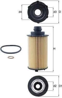 Immagine prodotto di Filtro olio KNECHT OX 1310D