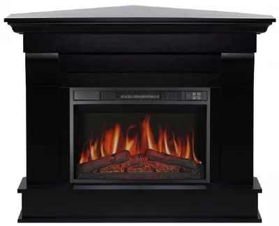 Produktbild von Casa Padrino Barock LED Elektro Eckkamin Schwarz 110 x 70 x H. 90,6 cm
