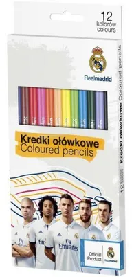 Zdjęcie produktu dla Kredki ołówkowe Real Madryt Astra 12 kolorów