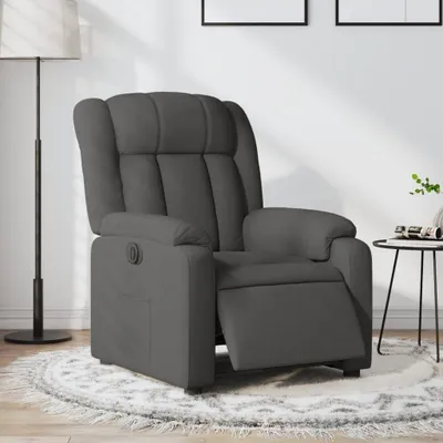Image de Fauteuil de massage électrique, fauteuil inclinable, dossier réglable, repose-pieds, fauteuil télé, avec fonction de chauffage, fauteuil relax, fauteuil rembourré, fauteuil (gris clair)