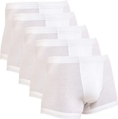 Produktbild von HERMKO 3901 5er Pack Herren Pant aus 100% Baumwolle mit elastischem Börtchen, Größe:D 12 = EU 6XL, Farbe:weiß