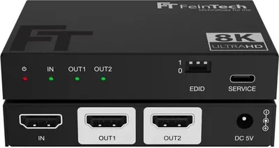 Produktbild von HDMI Splitter Sp210 HDMI 2.1 8K 60Hz 4K 120Hz 48Gbit/s HDR10+ Dolby Vision Atmos Downscaler 95x68x18mm