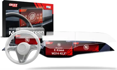 Produktbild von Matte Autodisplayfolie 3in1 für Mercedes E-Klasse W214 Superscreen (2023-2025), Grizz Protector