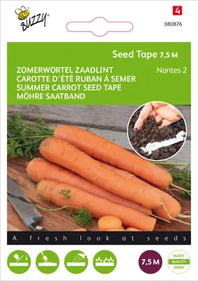 Produktbild von Möhre Nantes 2 (Saatband) | Möhrensamen von Buzzy Seeds