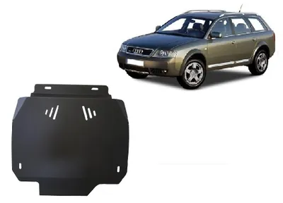 Obrázok produktu pre Ochranný kryt spodnej časti vozidla z ocele, určený pre modely Audi Allroad A6 s automatickou prevodovkou, ročníky 2000 - 2005
