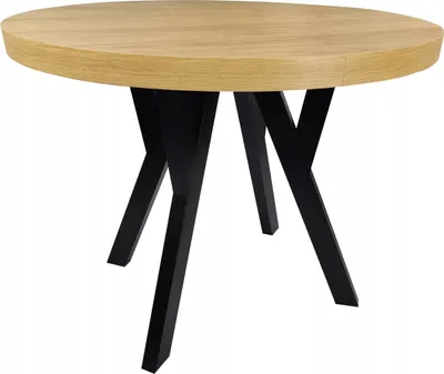 Obrázek produktu pro Kulatý stůl HIKORA EGGER se sklopnou deskou Ø100+50