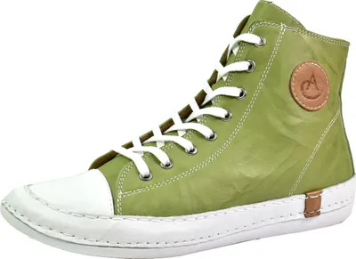 Produktbild von Andrea Conti Damen Stiefelette High Top Sneaker Boot coole Applikationen 0025902, Größe:39 EU, Farbe:Grün