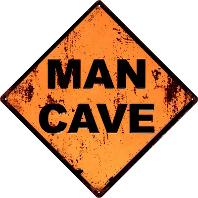 Produktbild von Moritz Retro Deko Blechschild Man Cave Gelb Schwarz Geschenk-Idee aus Metall Vintage-Design zur Dekoration