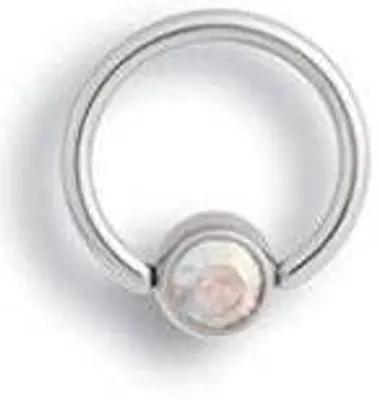 Produktbild von Karisma Titan G23 Lippenbändchen Piercing Stein Abgeflacht Flat Back 8mm- Rainbow