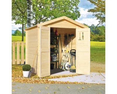 Obrázek produktu pro Dřevěný zahradní domek BPP 02 přírodní 199 x 199 cm