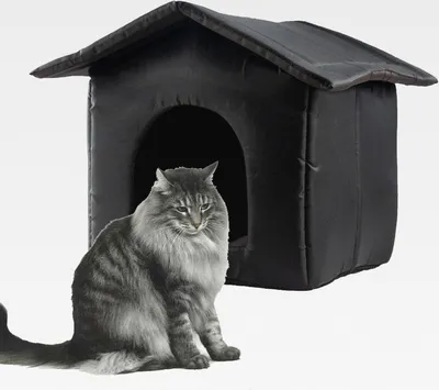 Produktbild von Katzenhaus Outdoor Winterfest, Wasserdichtes Draußen Katzenhöhle Für Katzen mit Abnehmbarem Matte, Faltbares Pet Outdoor House Tierheim Für Kleine Katzen