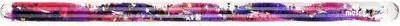 A row of colorful, sparkling magic wands.