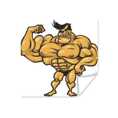 Obrázok produktu pre MuchoWow® Plagát - Ilustrácia kulturistu - 100x100