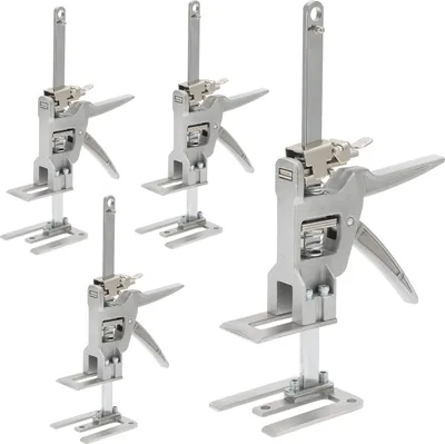 Zdjęcie produktu dla Hengda 4x ręczny podnośnik do płyt gipsowo-kartonowych, podnośnik do szafek, do 150 kg, regulowany w zakresie 0–14,5 cm