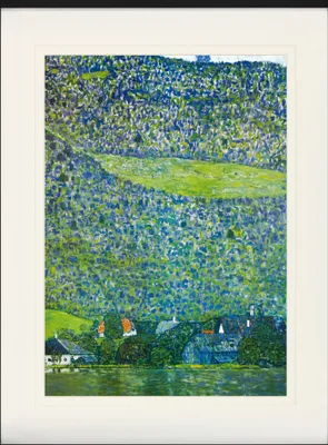 Produktbild von Gustav Klimt Gerahmtes Bild Mit Edlem Passepartout | Wand-Bilder | Im Bilderrahmen - Litzlberg Am Attersee, 1915 (80 x 60 cm)