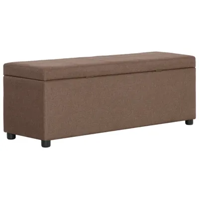 Obrázek produktu pro The Living Store Lavice s úložným prostorem 116 cm Hnědý polyester