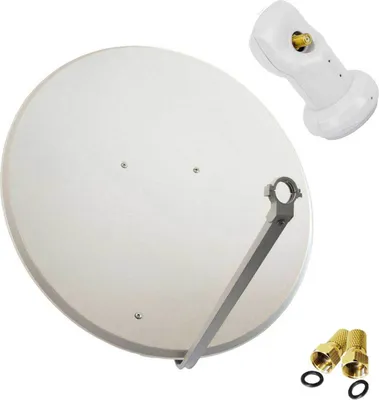 Produktbild von PremiumX SAT Anlage 100cm Satellitenschüssel Single LNB 2x F-Stecker