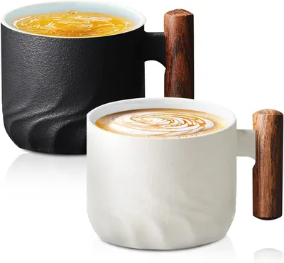 Produktbild von 2er Set Espressotassen 70 ml, Kleine Cappuccino Tassen mit Henkel für Espresso, Mokka und Macchiato