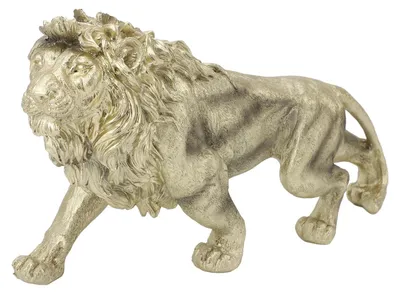 Image de Figurine de lion robuste en résine pour la décoration de bureau et de jardin